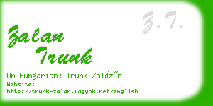 zalan trunk business card